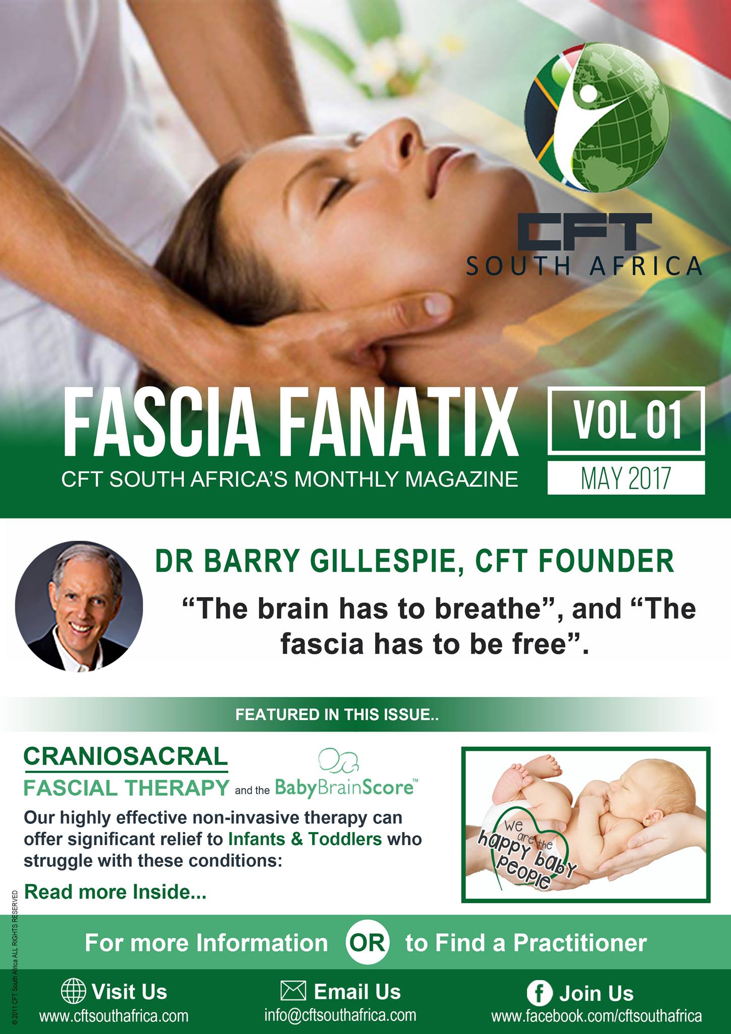 CFTSA Online Magazine. Its all about the Fascia! CFT Craniosacral Fascial Release.